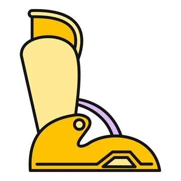 Ski boot illustration depicting winter sport equipment 스톡 일러스트