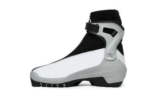 Ski boot isolated on white Stock Photos