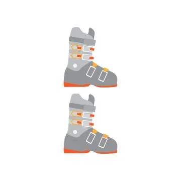 Ski boots accessory for extreme ski sport. Stock Illustration