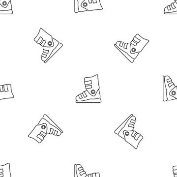 Ski boots pattern seamless Stock Illustration