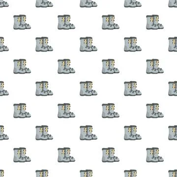 Ski boots seamless pattern for winter sport activities イラスト素材