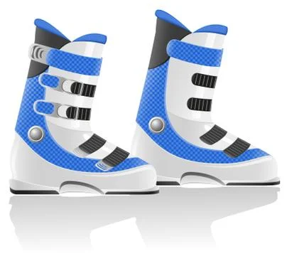 Ski boots vector illustration Stock Illustration