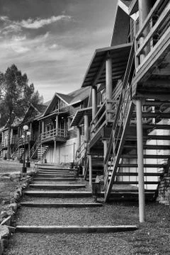 Ski Bungalows Stock Photos