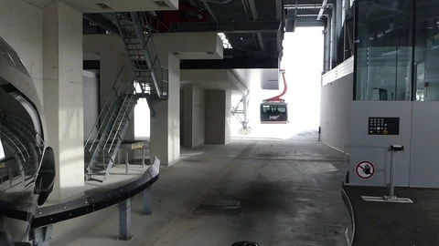 SKI CABLE CAR Stock Footage 121859408