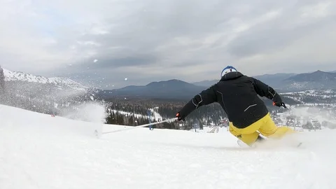 Ski carving technic FullHD 動画素材 128386544