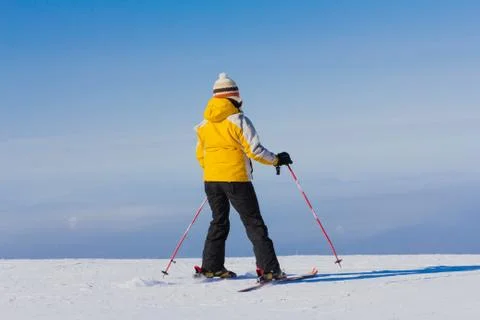 Ski child winter Stock Photos
