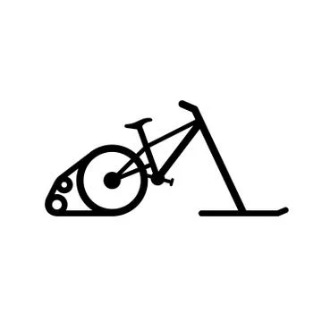 Ski cycle icon Illustrazione stock