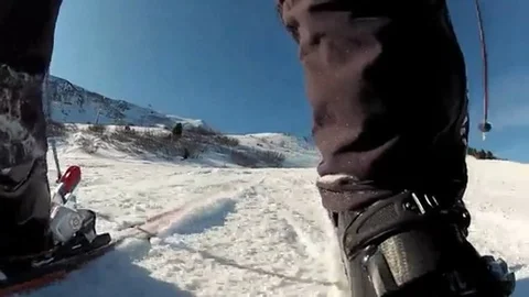Ski Downhill Panorama Stock Footage 102717931