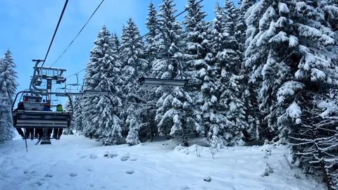 Ski elevator-2 Stock Footage 94181716