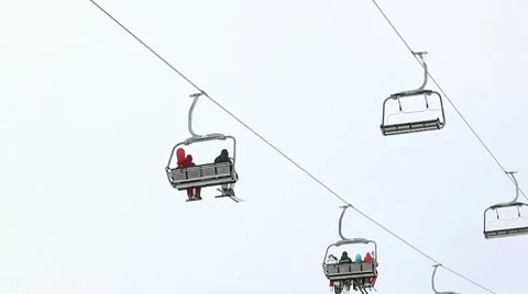 Ski elevator Stock Footage 8686579