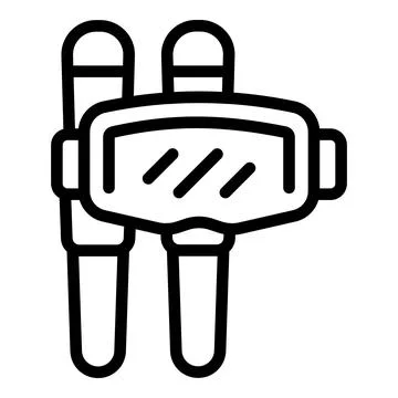 Ski equipment icon outline vector. Shop goods Stock Illustration