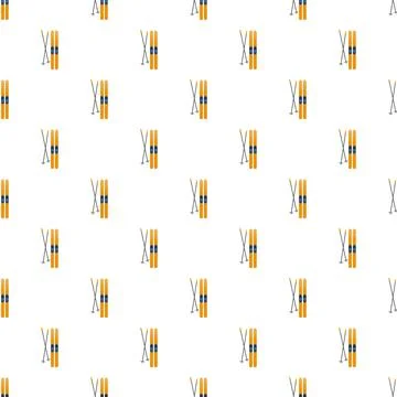 Ski equipment pattern seamless Stock Illustration