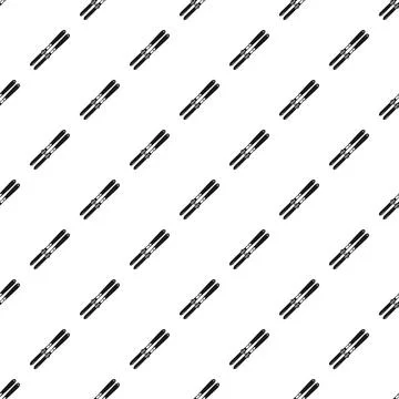 Ski equipment seamless pattern for winter sport activities イラスト素材