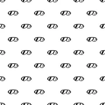 Ski glasses pattern seamless Stock Illustration