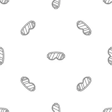 Ski glasses pattern seamless vector Illustrazione stock