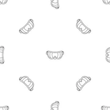 Ski glasses pattern seamless vector Stock Illustration