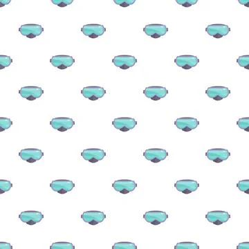 Ski goggles cartoon seamless pattern background illustration 스톡 일러스트
