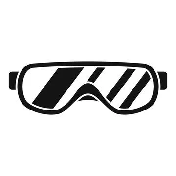 Ski goggles icon representing winter sport eye protection Illustrazione stock