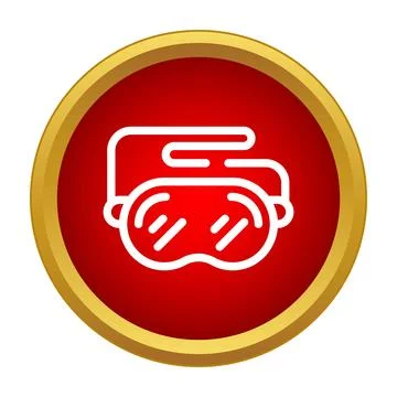 Ski goggles icon representing winter sports protection Stock Illustration