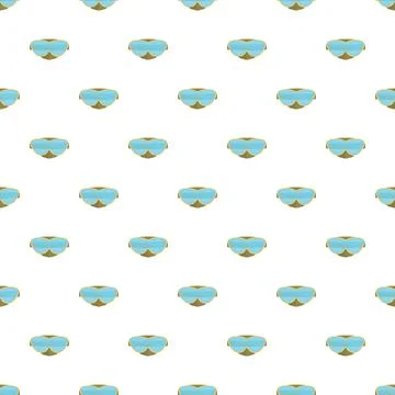Ski goggles pattern repeating for winter sports design イラスト素材