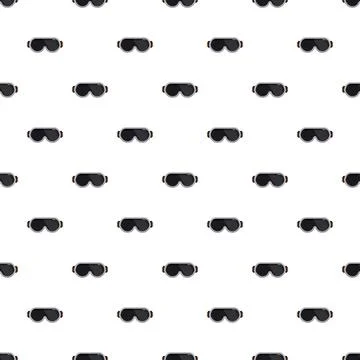 Ski goggles protective eyewear seamless pattern background Stock Illustration