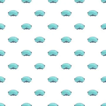 Ski goggles repeat pattern for winter sports background Stock Illustration