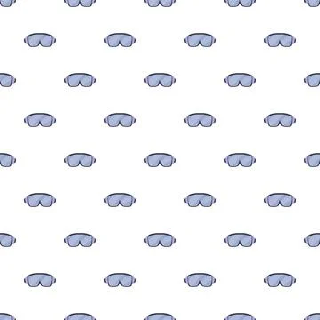 Ski goggles repeated seamless pattern background design Illustrazione stock
