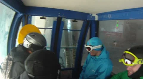 Ski gondola in Austria Stock Footage 10728658