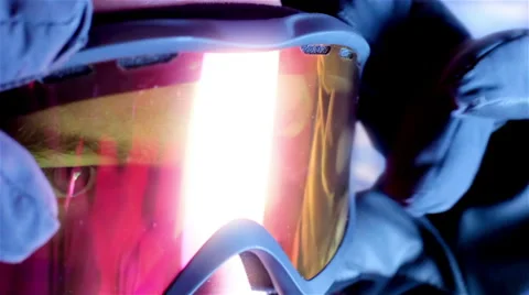 Ski Googles Stock Footage 40687388