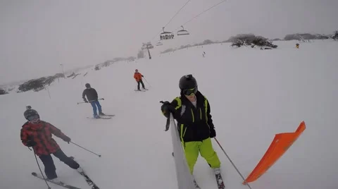 Ski GoPole Superview Stockbeeldmateriaal 52706693