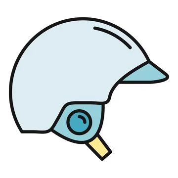 Ski helmet protecting head for winter sports Stock Illustration