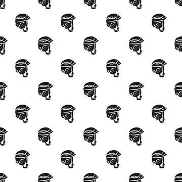 Ski helmet repeating pattern promoting winter sports safety Stock Illustration