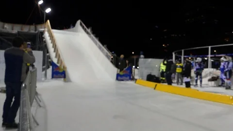 SKI ICE CROSS RACE Stock Footage 121476548