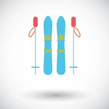 Ski icon Stock Illustration