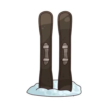 Ski illustration Stock Illustration