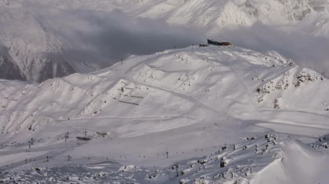 Ski infrastructure Ischgl Austria time lapse HD Stock Footage 36149304