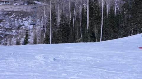 Ski instructor with students Stock Footage 21489537