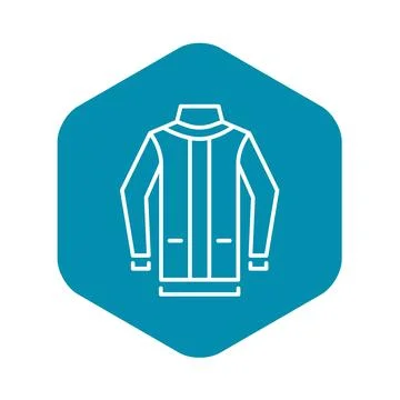 Ski jacket icon, outline style Illustrazione stock