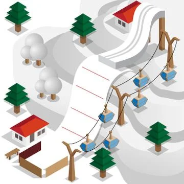 Ski jump. Stock Illustration