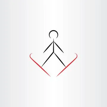 Ski jump vector icon illustration Stock-Illustration