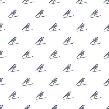 Ski jumper pattern for winter sport and competition concept 스톡 일러스트