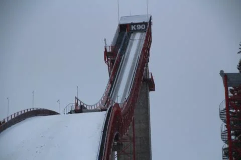 Ski jumping hill Foto stock