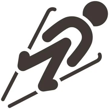 Ski jumping icon Stock Illustration