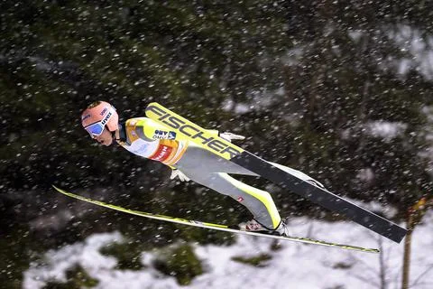 Ski Jumping World Cup in Trondheim, Norway - 15 Mar 2017 Stock Photos