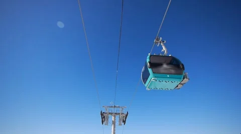 Ski lift 007 Stock Footage 7556098