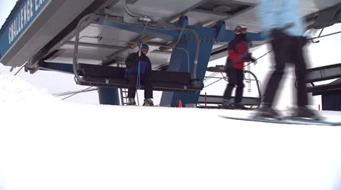 Ski Lift 1 Stock Footage 26054432