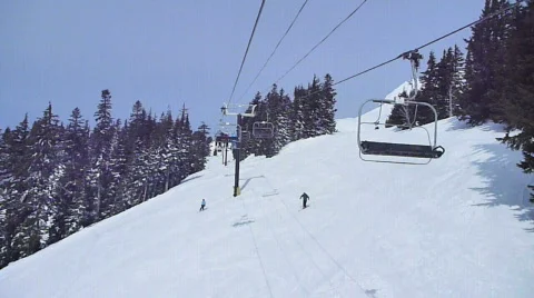 Ski Lift 2 Stock Footage 665264