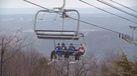 Ski Lift 2 Stock Footage 26052946