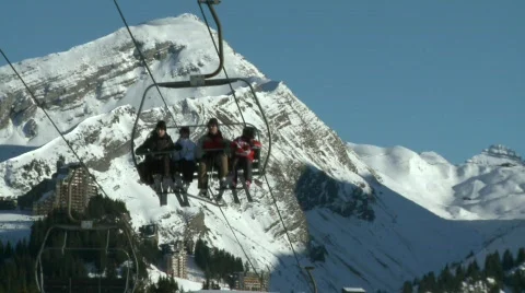 Ski lift 4 Stock Footage 303687