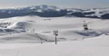 Ski Lift Chairlift Operate Snowboarder Skier Passing Snow Covered Slope Mountain 4k or 4k+ Resolution